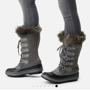 Women's Gray Sorel  Fur-Lined Winter Boots- . Joan of Artic